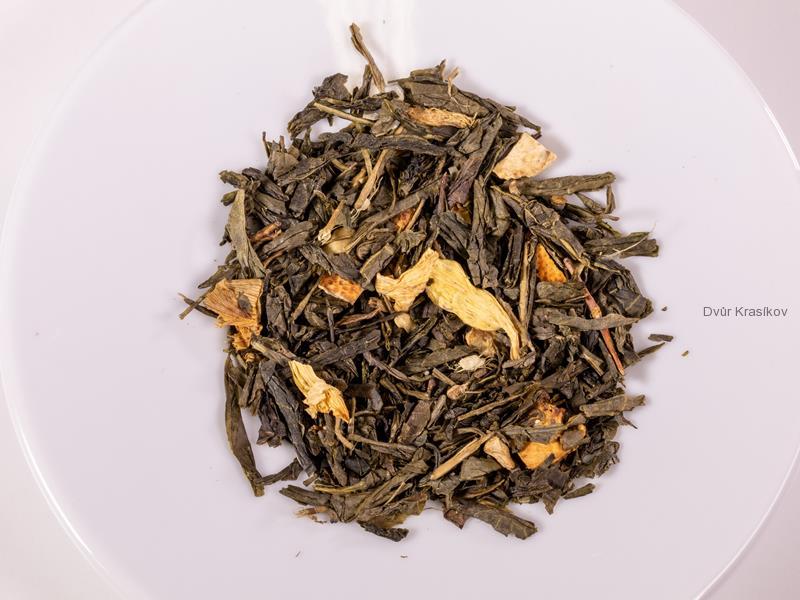 Zázvor a citrón - sypaný zelený čaj 50g